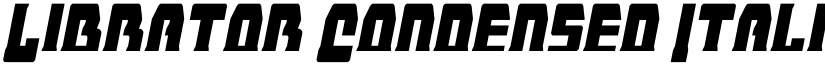 Librator Condensed Italic font