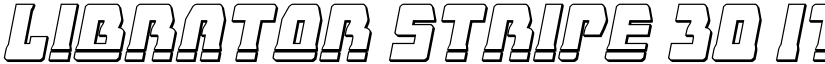 Librator Stripe 3D Italic font