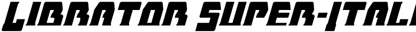 Librator Super-Italic font