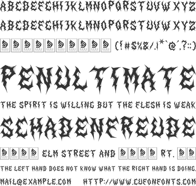 Shadow Prayer font preview