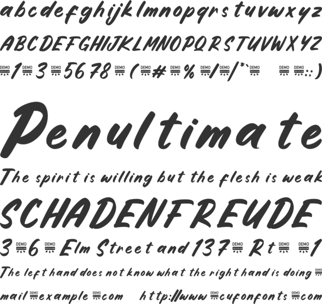 Gimbacne Punch font preview