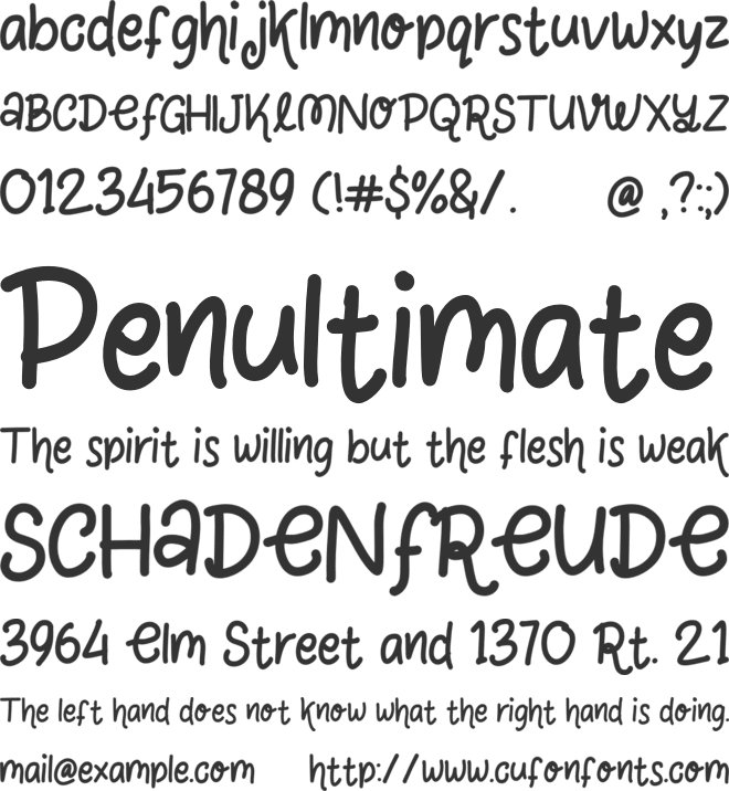 NCL Lucky Brown font preview