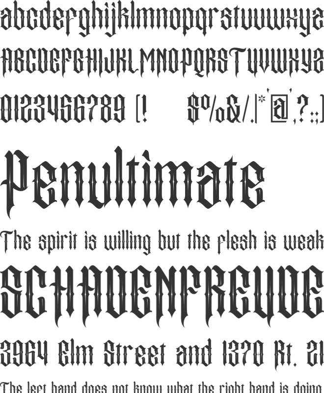 PICKYSIDE font preview
