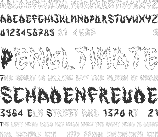 Burn-v2 font preview