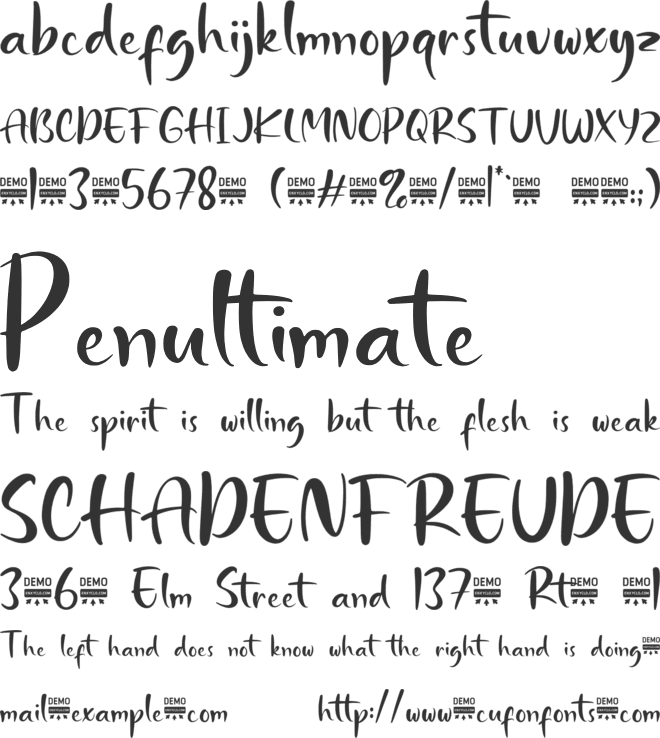 Baiqhuny font preview