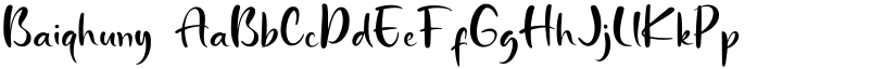 Baiqhuny font