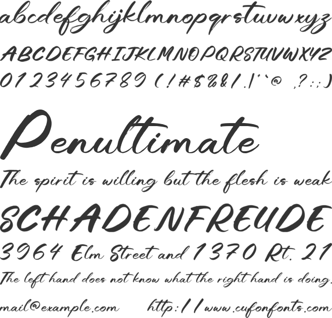 Humble Meari font preview