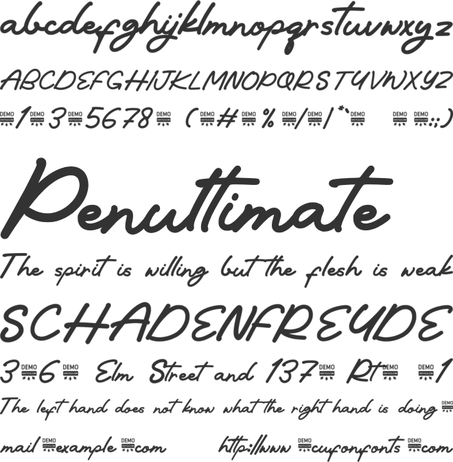 Jumpsher font preview