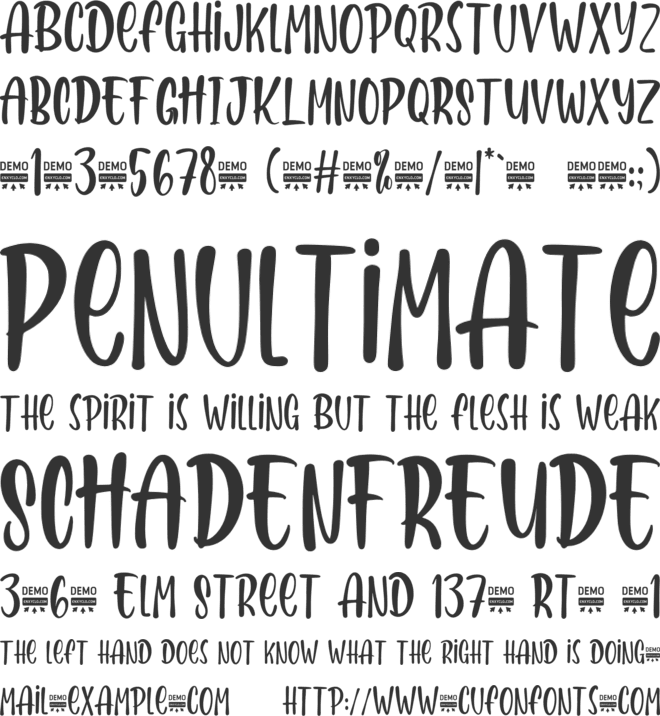 Adielah font preview