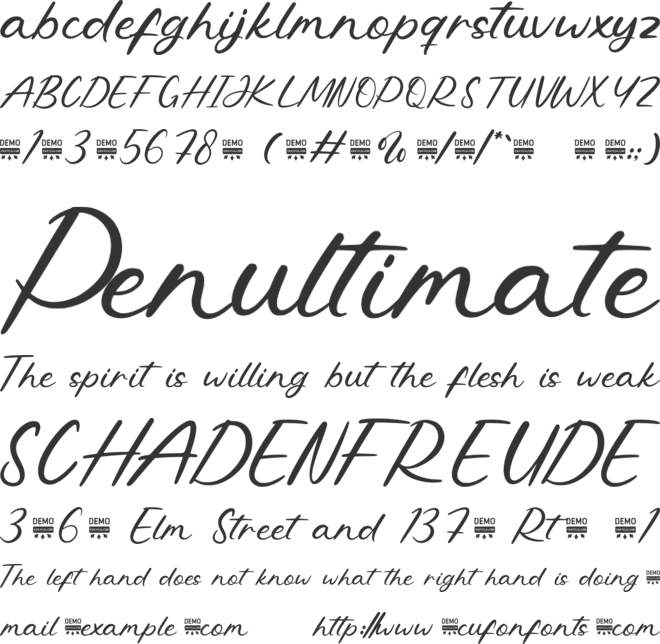 Bhakers font preview