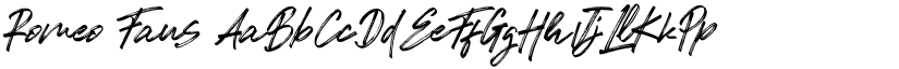 Romeo Fans font