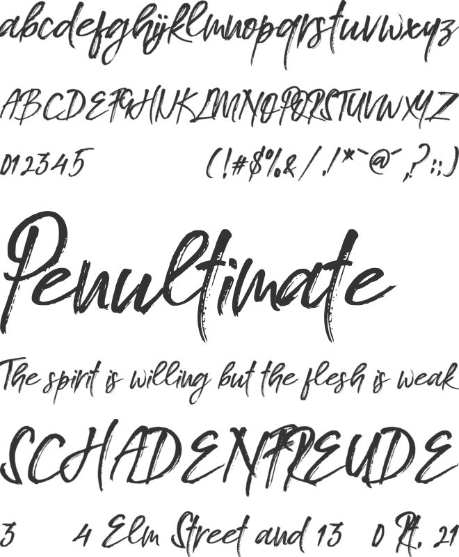 Southeast font preview