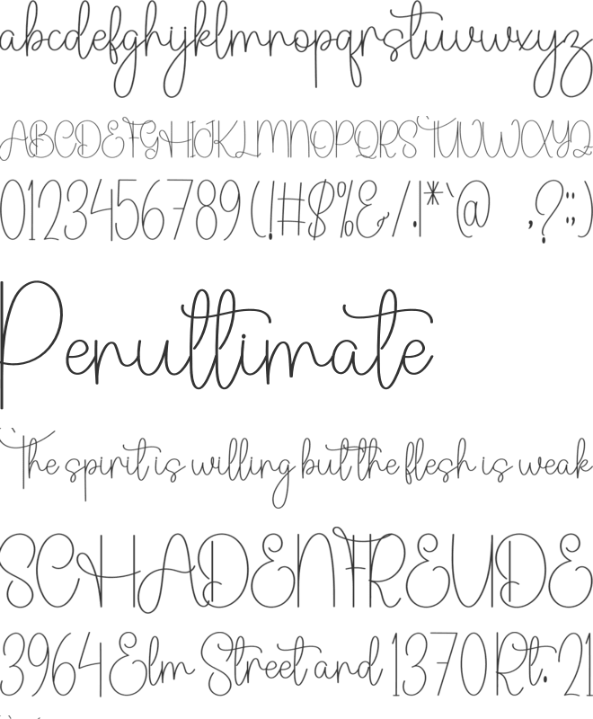 Deddy Overthinking font preview