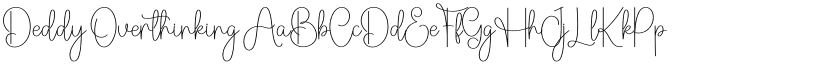 Deddy Overthinking font