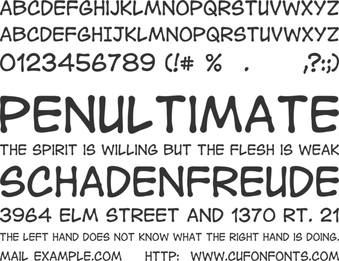 Sochinyala (Namikus) font preview