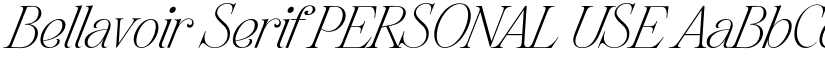 Bellavoir Serif PERSONAL USE font