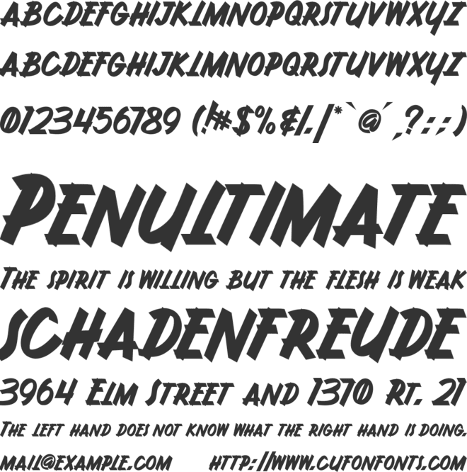 BLACK MONSTER font preview