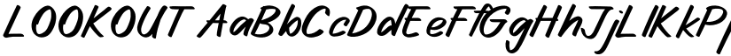 LOOKOUT font