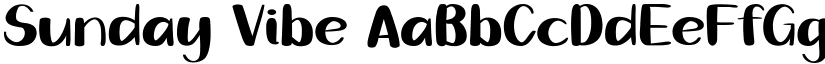 Sunday Vibe font