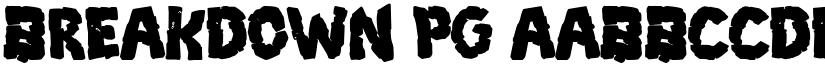 Breakdown PG font