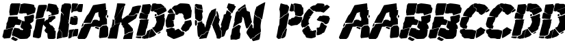 Breakdown PG font