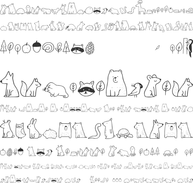 Nocturnal Animal font preview