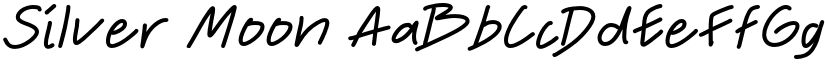 Silver Moon font