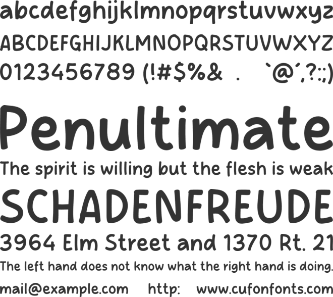 Cute Sunrise font preview