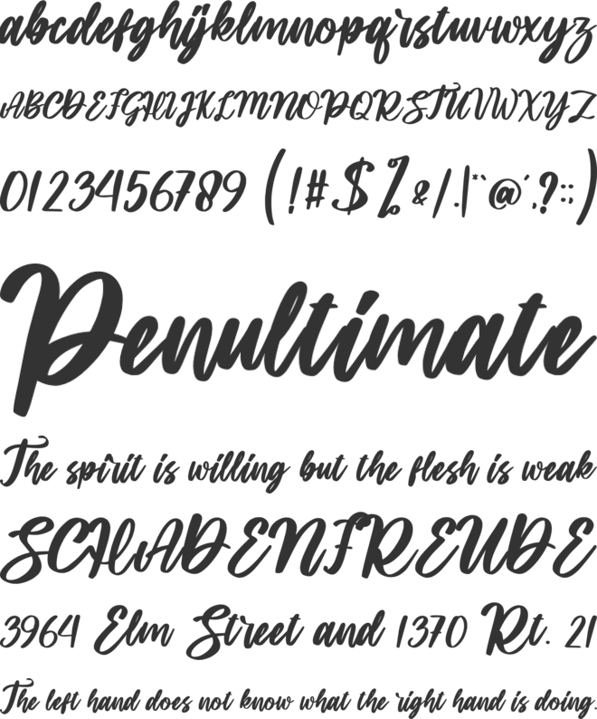 Vaglast font preview