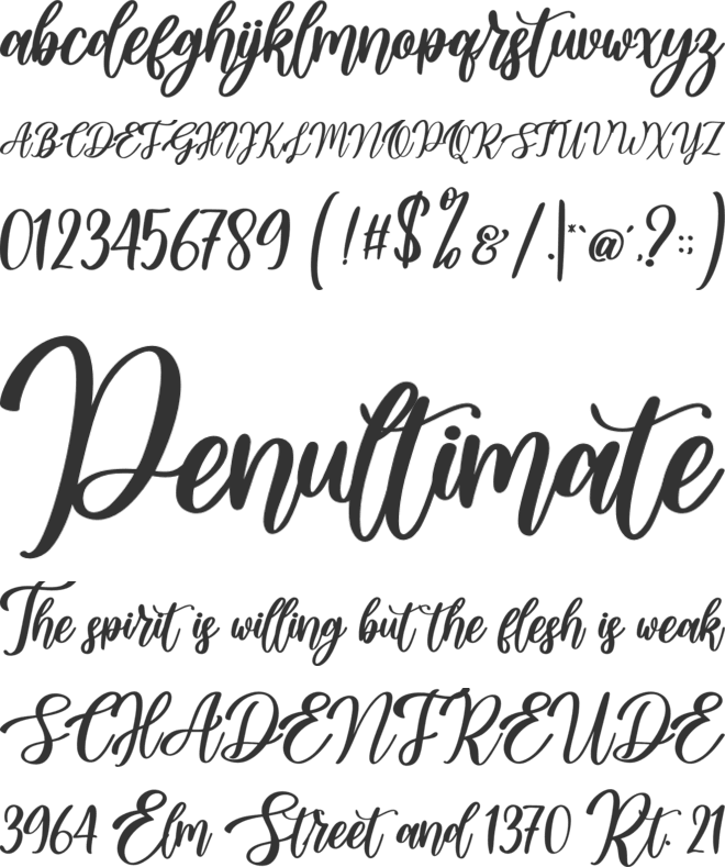 AgittaAfilia font preview