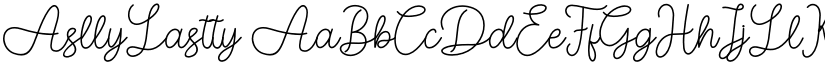 AsllyLastty font