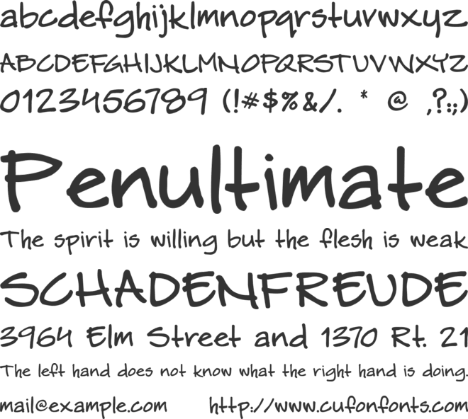 Garf - Normal font preview