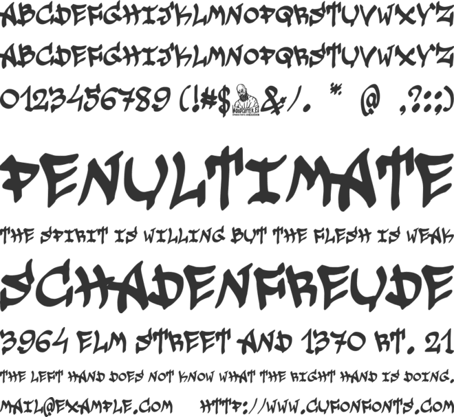 Underground Graffiti font preview