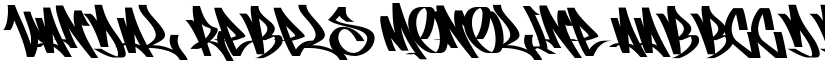 Vandal Rebels Monoline font