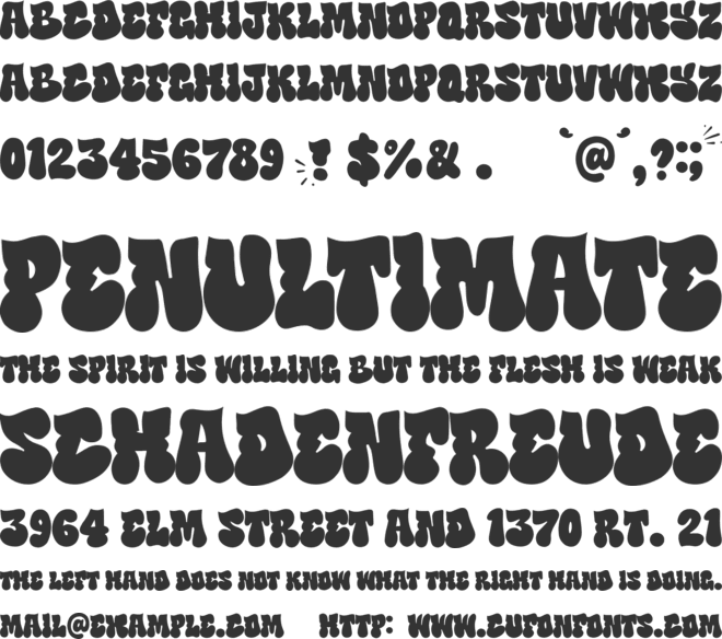 Smoke in the City font preview