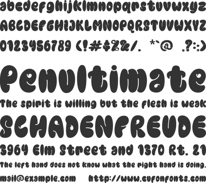 BUBBLE COOL font preview