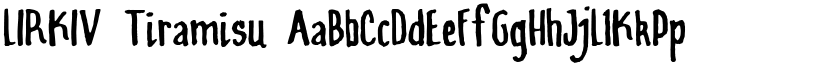 LIRKIV Tiramisu font
