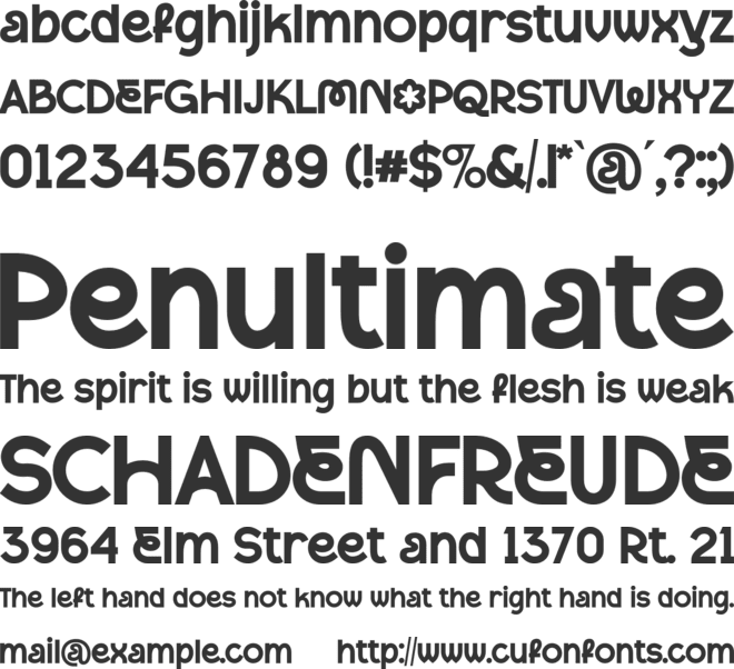 Clayful font preview