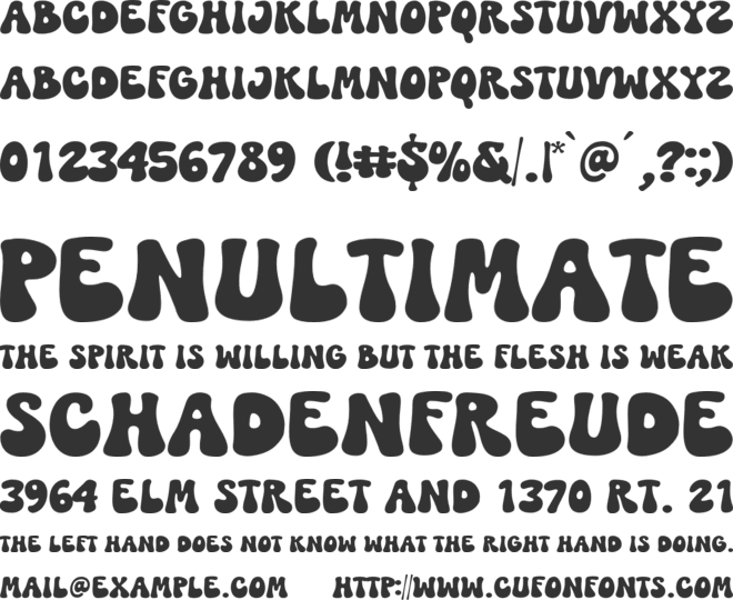 Another Nothing font preview