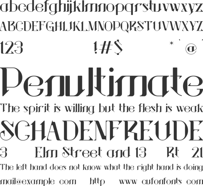 Sanctuary Ornate font preview