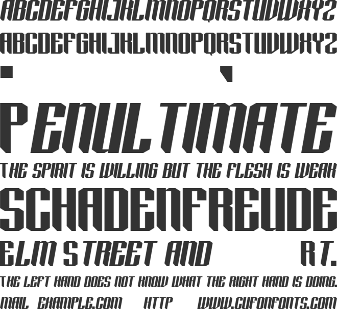 GELATHIC font preview