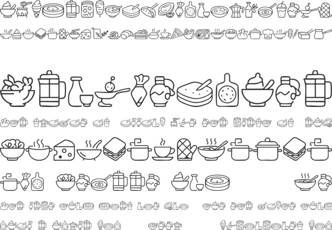 Foodie Snacks Doodle font preview