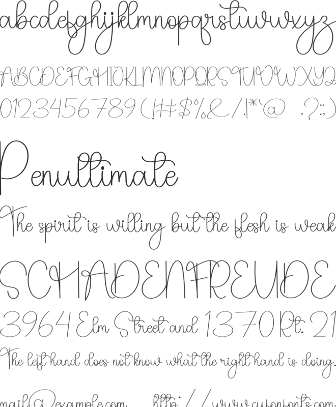 Power Hand font preview