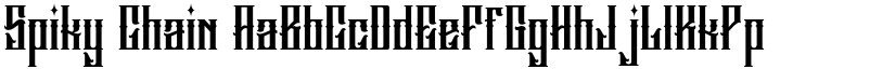 Spiky Chain font