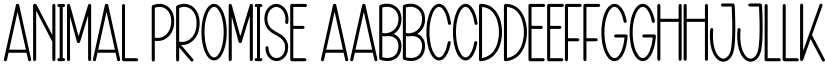 Animal Promise font