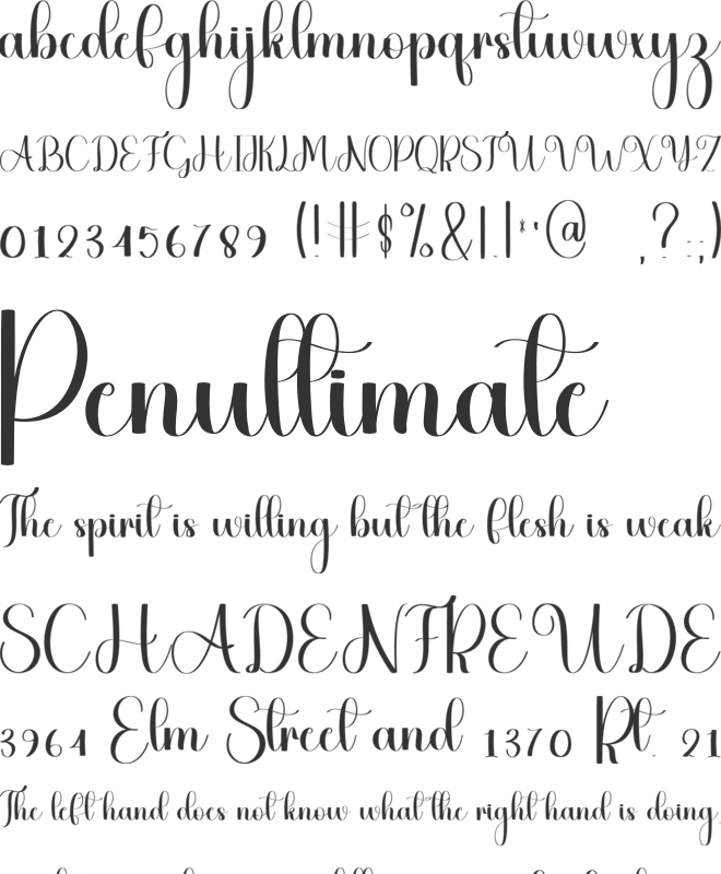 Birthday Darling font preview