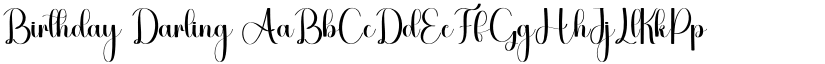 Birthday Darling font download