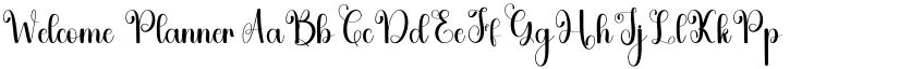 Welcome Planner font download