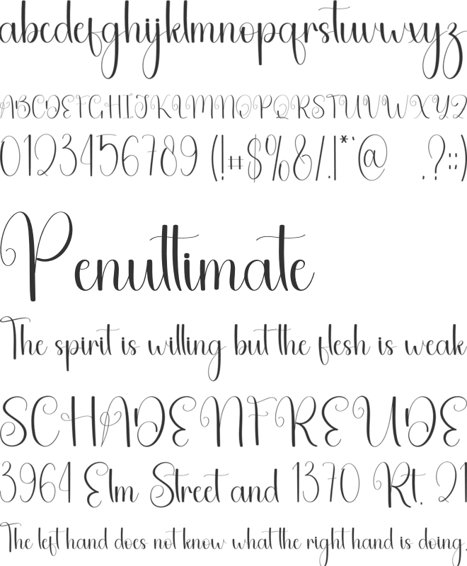 Welcome Party font preview