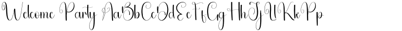 Welcome Party font